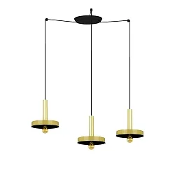 Pendelarmatuur WHIZZ 3-vlams E27 IP20, goud, zwart 
