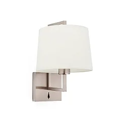 Wandarmatuur FRAME E27 IP20, beige, nikkel mat 