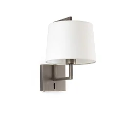 Wandarmatuur FRAME E27 IP20, wit, antiek goud 