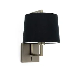 Wandarmatuur FRAME E27 IP20, zwart, antiek goud 