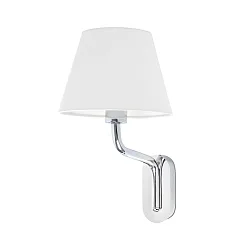 Wandarmatuur ETERNA E27 IP20, chroom, wit 