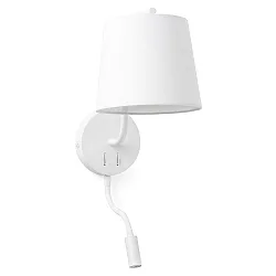 Wandarmatuur BERNI E27 IP20, wit mat 