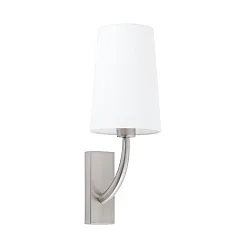 wall luminaire REM E27 IP20, nickel matt, white 
