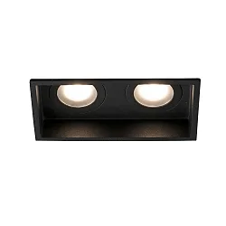 ceiling recessed luminaire HYDE SQ 2 flames GU10 IP44, black matt 