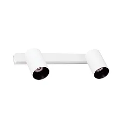 Wand- en plafondarmatuur STAN 2-vlams GU10 IP20, wit mat 