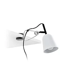 clamp lamp STUDIO E14 IP20, glossy, white 