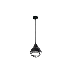Pendelarmatuur CLAIRE E27 IP20, zwart glanzend 