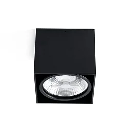 Plafondarmatuur TECTO G53 IP20, zwart mat 