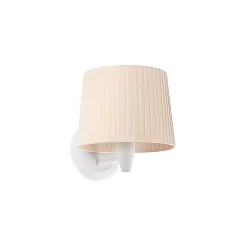 Wandarmatuur SAMBA E27 IP20, beige, wit 