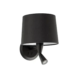 Wandarmatuur CONGA E27 IP20, zwart mat 