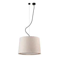 Pendelarmatuur SAMBA E27 IP20, beige, zwart mat 