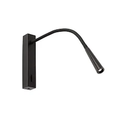 Wandarmatuur FLIN LED IP20, zwart mat 