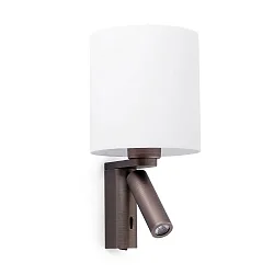 Wandarmatuur ROB SHADE E27 IP20, brons 