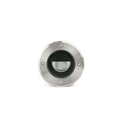 Vloerinbouwarmatuur GEISER 130 WALLWASHER rond, stijf, asymmetrisch IP67, rvs, gesatineerd 