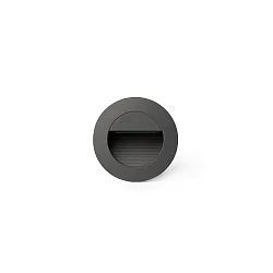 Wandinbouwarmatuur MINI RACING down, rond, schakelbaar IP44, donkergrijs 