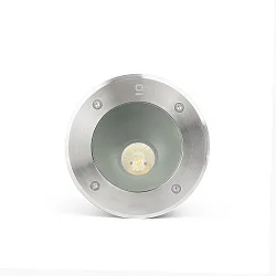 Vloerinbouwarmatuur SALT rond, asymmetrisch, begaanbaar IP67, rvs, gesatineerd 