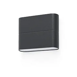 outdoor wall luminaire ADAY 2 flames LED IP54, dark grey 