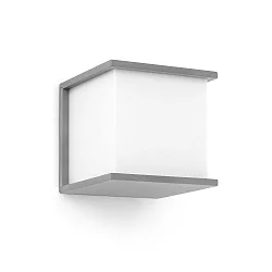 Wandarmatuur voor buitenshuis KUBICK E27 IP44, lichtgrijs 