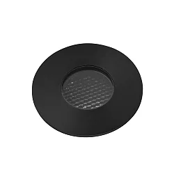Vloerinbouwarmatuur GRUND 80 (INCL HONEYCOMB) 350MA rond, stijf, begaanbaar IP67, zwart, geanodiseerd dimbaar