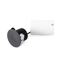 Vloerinbouwarmatuur GRUND 80 (INCL HONEYCOMB) 350MA rond, stijf, begaanbaar IP67, zwart, geanodiseerd dimbaar