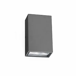 Wandarmatuur voor buitenshuis LING 2-vlams LED IP54, donkergrijs 