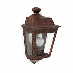 Wandarmatuur ARGOT E27 IP44, roestbruin 