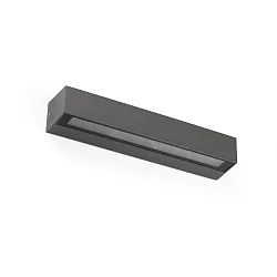 Wandarmatuur voor buitenshuis DORO 380 2-vlams LED IP65, donkergrijs 