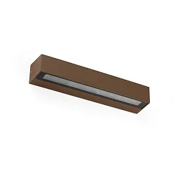 Wandarmatuur voor buitenshuis DORO 380 2-vlams LED IP65, roestbruin 