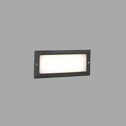 Wandinbouwarmatuur STRIPE-2 hoekig, met diffuser IP54