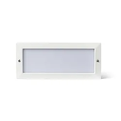 wall recessed luminaire STRIPE-2 square, with diffuser IP54, white matt 