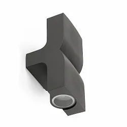 Wandarmatuur KLAMP 2-vlams GU10 IP44, donkergrijs 