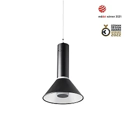 Tafelarmatuur FUJI LED IP44, gesatineerd, zwart 