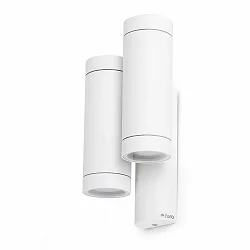 Wandarmatuur voor buitenshuis STEPS 4-vlams GU10 IP44, wit mat 