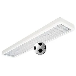 Rasterarmatuur balbestendig, schakelbaar IP20, wit 