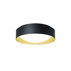 Wand- en plafondarmatuur PREMIUM ARCHITEKTUR Ø 30,8cm rond IP40, goud, zwart dimbaar
