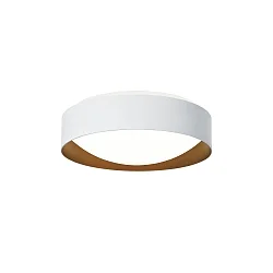 Wand- en plafondarmatuur PREMIUM ARCHITEKTUR Ø 30,8cm rond IP40, wit, koperbruin dimbaar