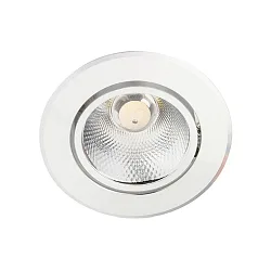 LED Recessed Downlight, 7W, 4000K, 600lm, IP20, swivelling, silver