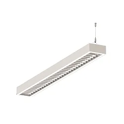 LED Light strip Pendant grid luminaire direct / indirect, 49W, 3000K, 6400lm, IP20, UGR < 19, DALI dimmable, white