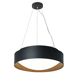 Pendelarmatuur PREMIUM ARCHITEKTUR Ø 30,8cm IP20, zwart, koperbruin 