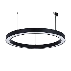 pendant luminaire Ø 133.5CM DALI controllable, CCT Switch, direct, UGR < 19, ring shape IP40, black dimmable