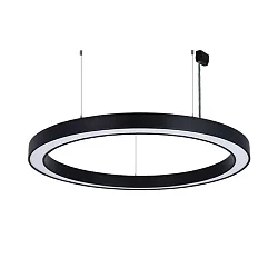 pendant luminaire Ø 115.5CM CCT Switch, direct / indirect, UGR < 19, multipower, ring shape IP40, black dimmable