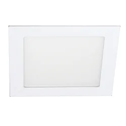 Inbouwdownlight FLAT / 22.5X22.5CM hoekig, CCT Switch, UGR < 19, excl. netvoeding IP54, wit dimbaar