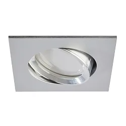 LED Recessed Downlight, GU10, 5W, 4000K, 500lm, IP20, swivelling, chrome