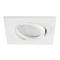 LED Recessed Downlight, GU10, 7W, 4000K, 600lm, IP20, swivelling, white