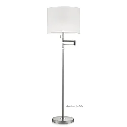 floor lamp LILO-S cylindrical, adjustable, with pull switch chain E27 IP20, mat, brass, white dimmable
