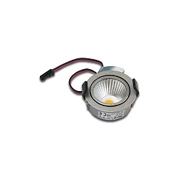Recessed LED spot SR 45-LED, IP44, 350mA, swiveling 20°, 4.8W 4000K, inox look