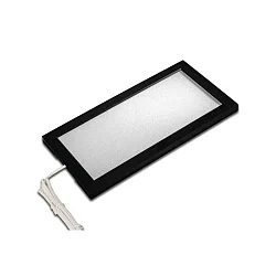 Onderbouwarmatuur LED SKY plat, met stekker IP20, opaal, zwart dimbaar 6W 390lm 4000K 110° 110° CRI 80-89 21cm