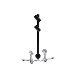 LED Duo Spot for object lighting, seamless height up to 30cm, 24V DC, CRi>90, rotatable, swiveling, 2x 1.5W 3000K 38°, black