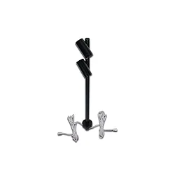 LED Duo Spot for object lighting, seamless height up to 30cm, 24V DC, CRi>90, rotatable, swiveling, 2x 3W 4000K 38°, black