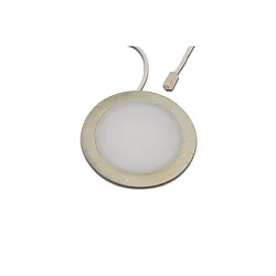 Recessed LED area light luminaire FAR 68-LED, IP44, round, LED24 connection, CRi>90, 4000K 270lm 110°, inox